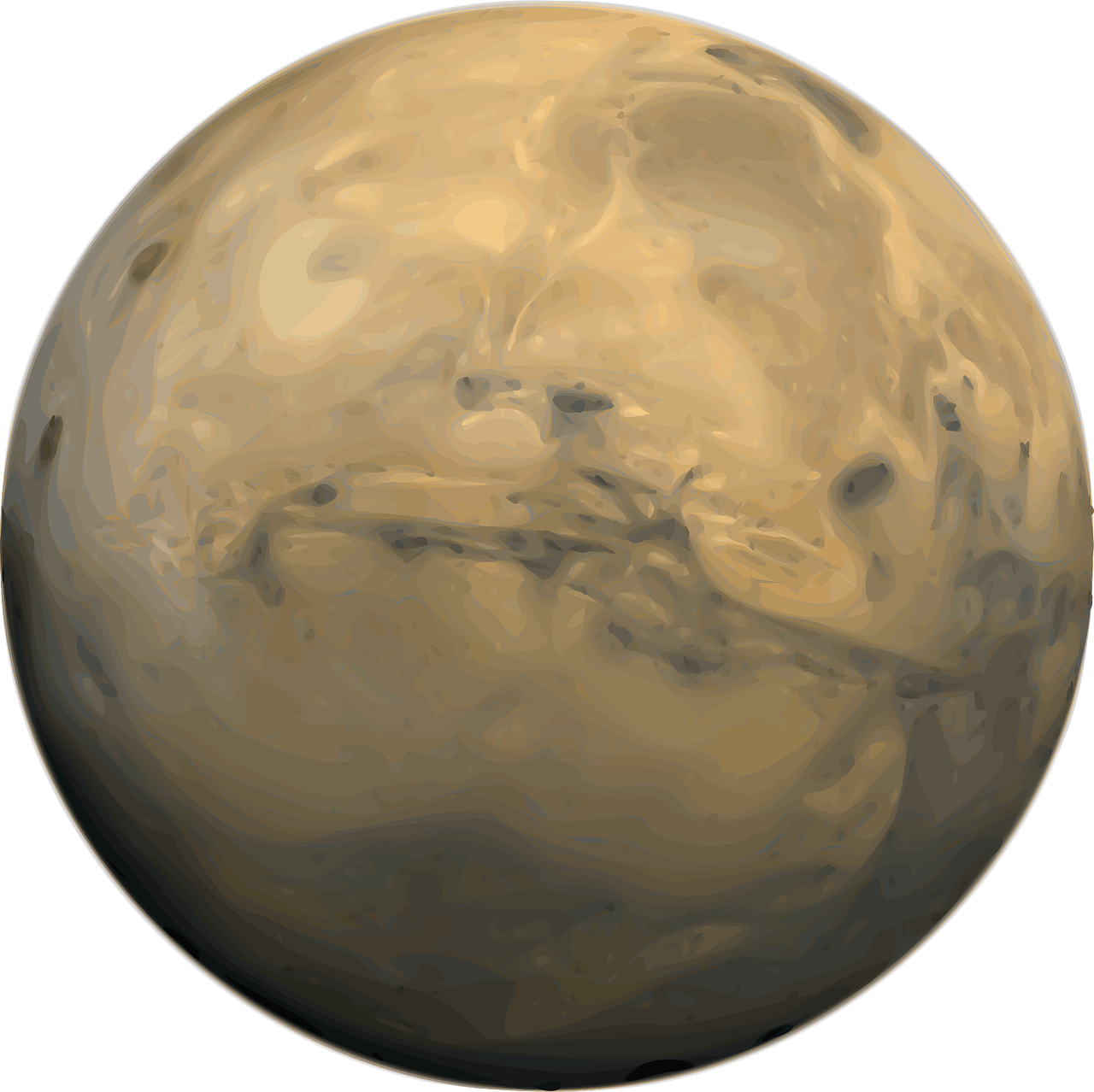 drawing of the planet mars