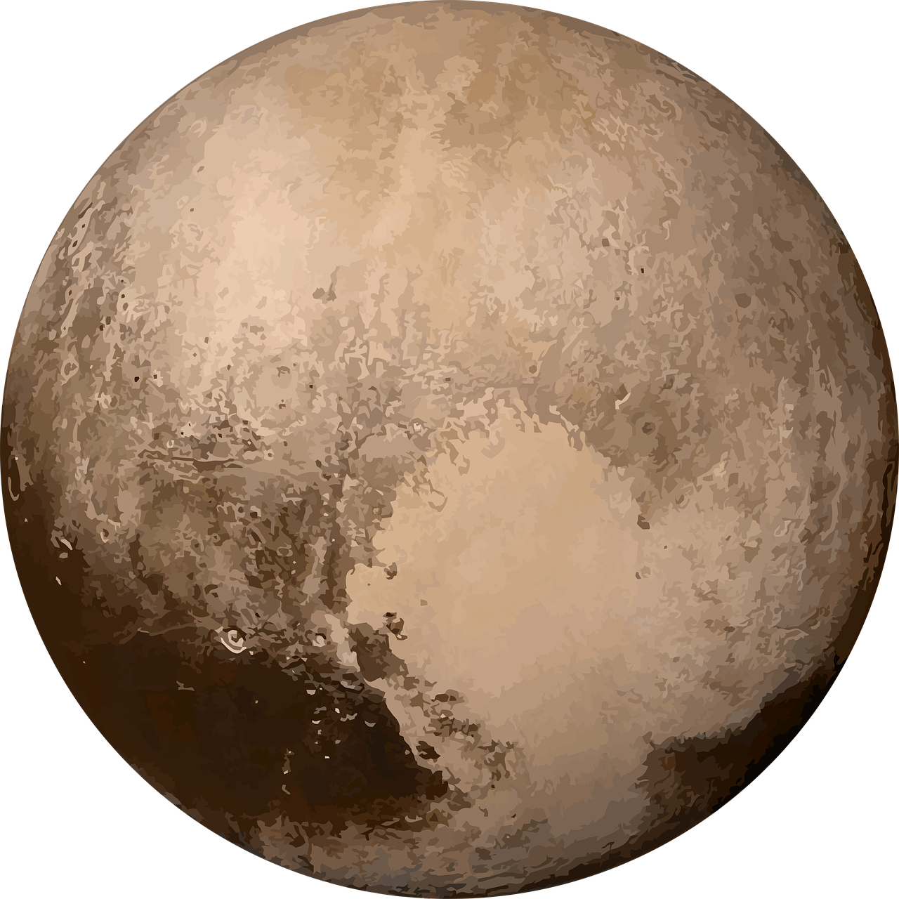 drawing of the planet pluto