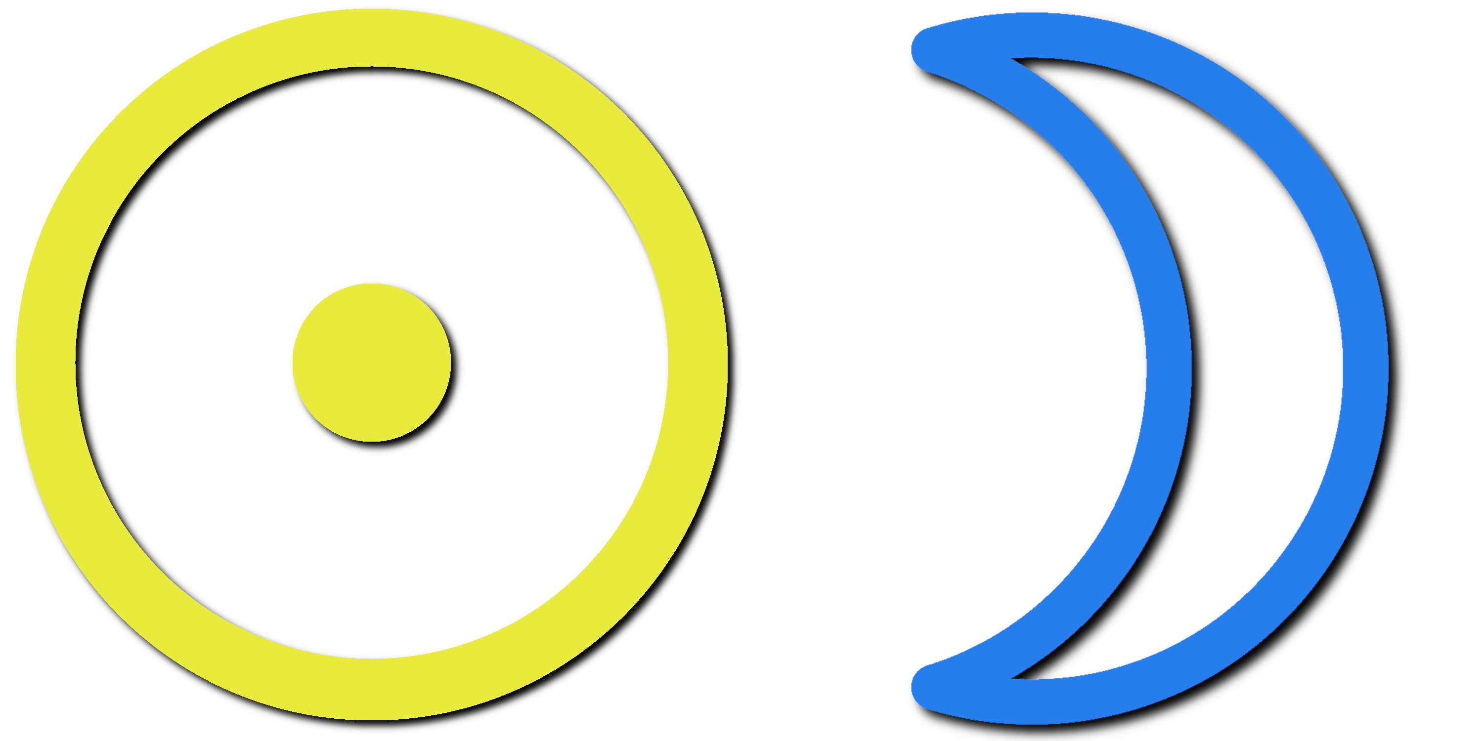 Sun and Moon symbols